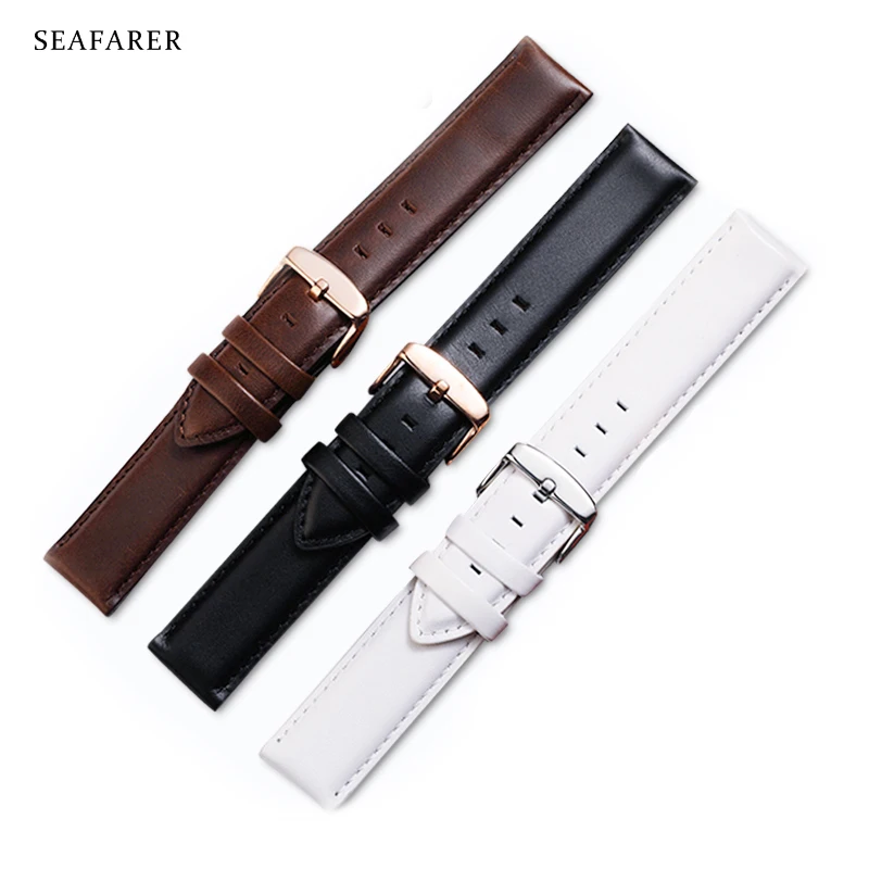 Daniel Wellington Watches & Jewelry Online Store - 고품질 정품 가죽 시계 스트랩 브라운