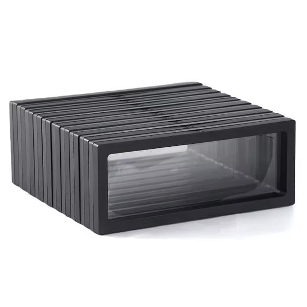 Jewelry And Watches Box - 검정색 10개, 투명 플로팅 프레임 디스플레이