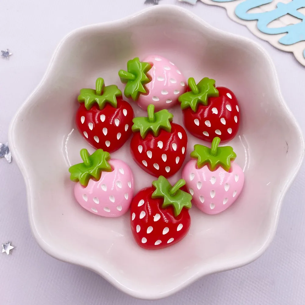 Paradise Jewelry & Watches Llc - 10PCS 수지 Kawaii 다채로운 만화 딸기