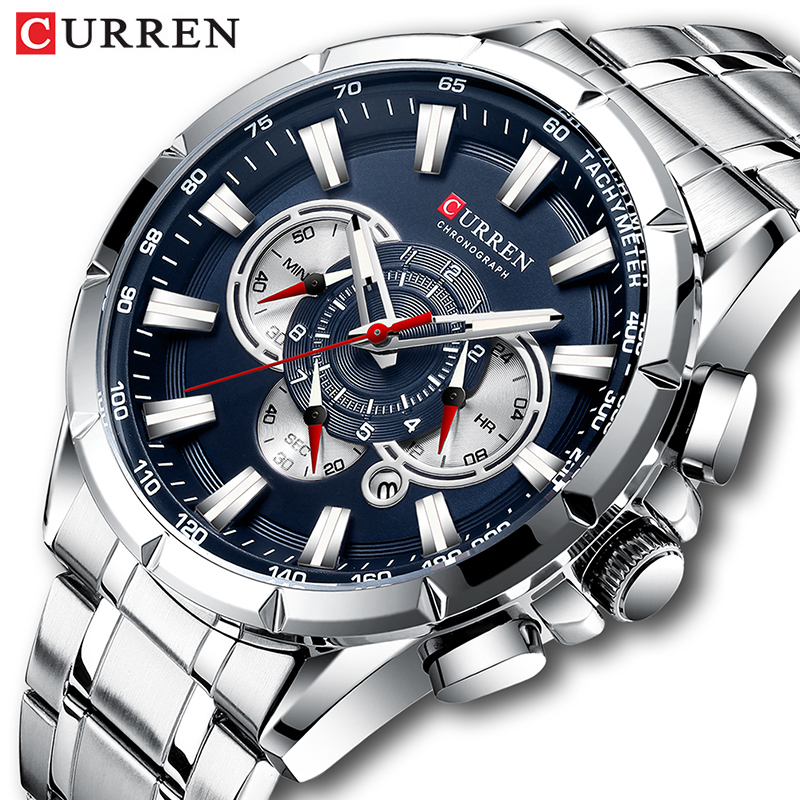 Jewelry Inspired Watches - CURREN 손목 시계 남자 방수 크로노