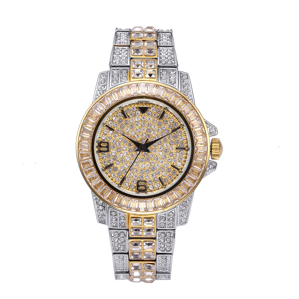 Jewelry Watches & Accessories - 럭셔리 풀 스톤 쿼츠 시계 남녀