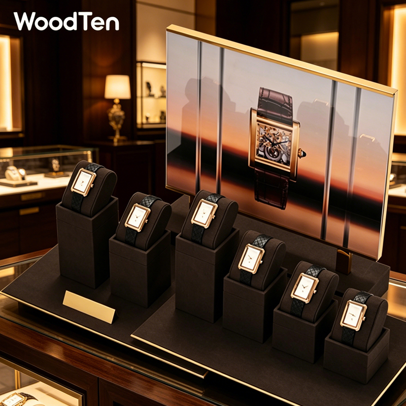 Jewelry Stand Watches - 우드텐 마이크로화이버 시계 스탠드 손목시계 홀더