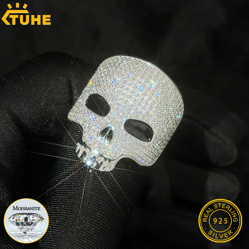 Couple Ring Set - TUHE 유니섹스 925 실버 스켈레톤 링