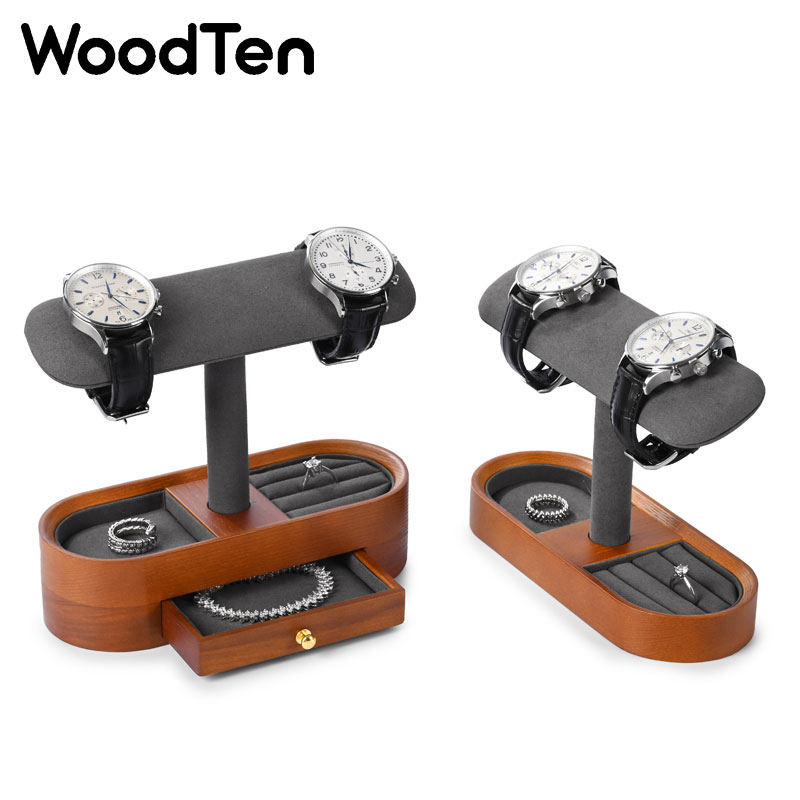 서랍이 있는 우드텐 시계 진열대, 나무 시계 보관함,  - Jewelry Stand Watches 리뷰 및 가격