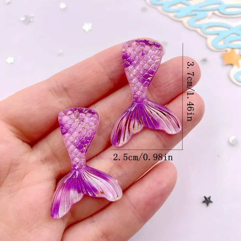 10개 반짝이는 컬러풀 레진 인어 꼬리 플랫백 라인스톤 - Paradise Jewelry & Watches Llc 리뷰 및 가격