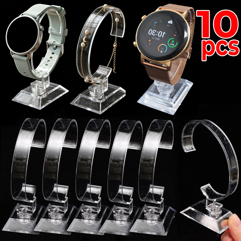투명 시계 진열대 C형 아크릴 홀더 카운터 쇼케이스 손 - Jewelry Stand Watches 리뷰 및 가격