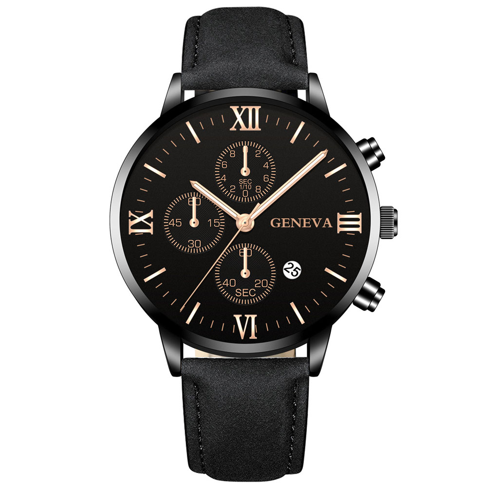 제네바 패션 남자 날짜 합금 케이스 합성 가죽 아날로그 - Jewelry Inspired Watches 리뷰 및 가격