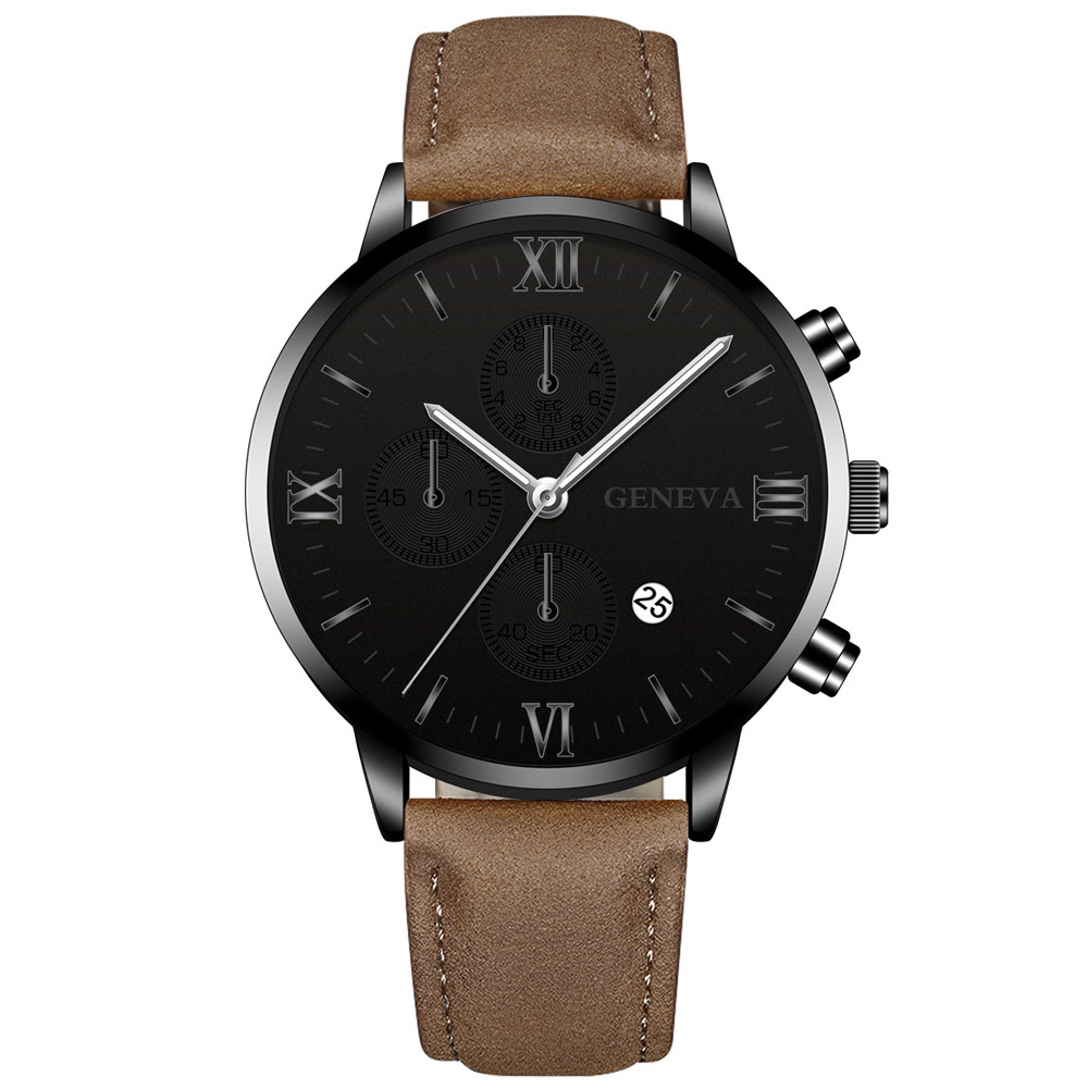 제네바 패션 남자 날짜 합금 케이스 합성 가죽 아날로그 - Jewelry Inspired Watches 리뷰 및 가격