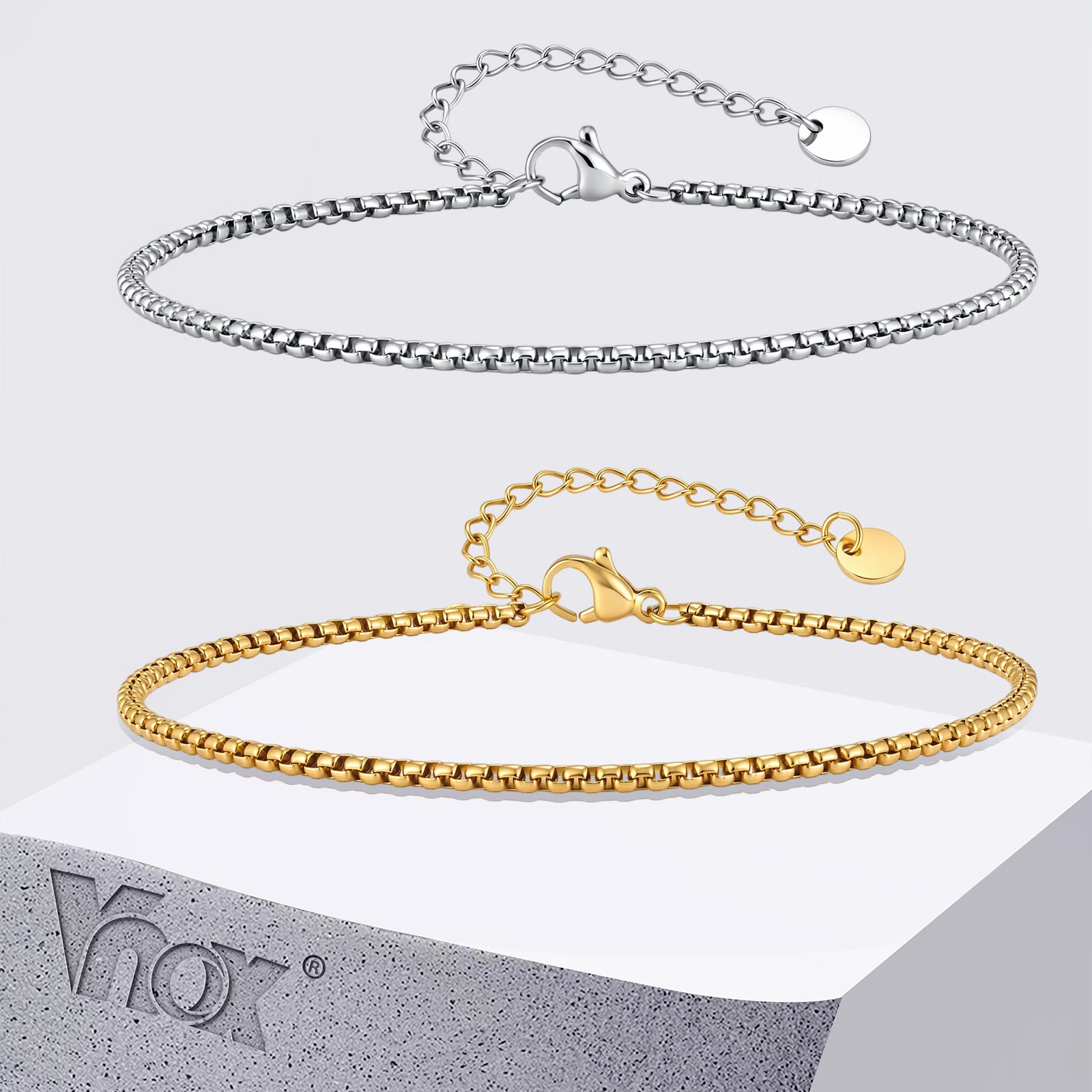 Vnox 남성 여성을 위한 스테인레스 스틸 박스 체인  - Jc Jewelry & Watches 리뷰 및 가격