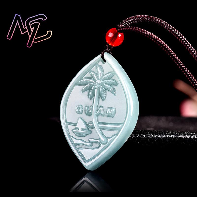 미얀마 경옥 태평양 펜던트 목걸이 조각 된 부적 천연  - Pacific Jewelry & Watches Los Angeles 리뷰 및 가격