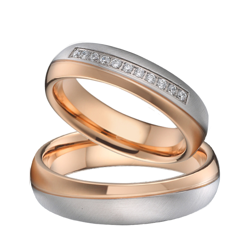 디자이너 수제 18K 로즈 골드 도금 결혼 반지 세트( - Couple Ring Set 리뷰 및 가격