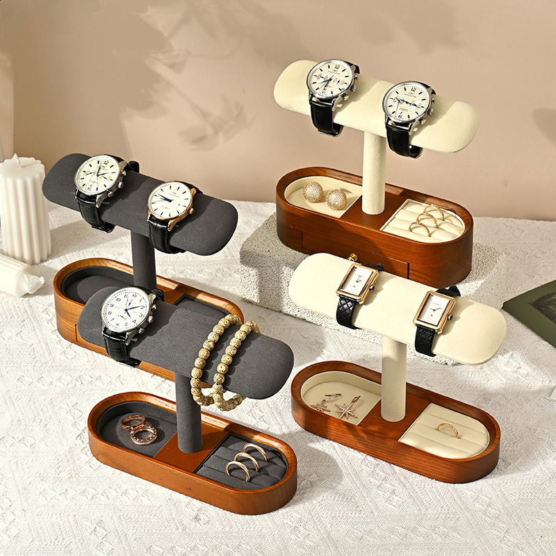 Oirlv 단단한 나무 시계 주최자 선반 T-바 시계  - Jewelry Style Watches 리뷰 및 가격