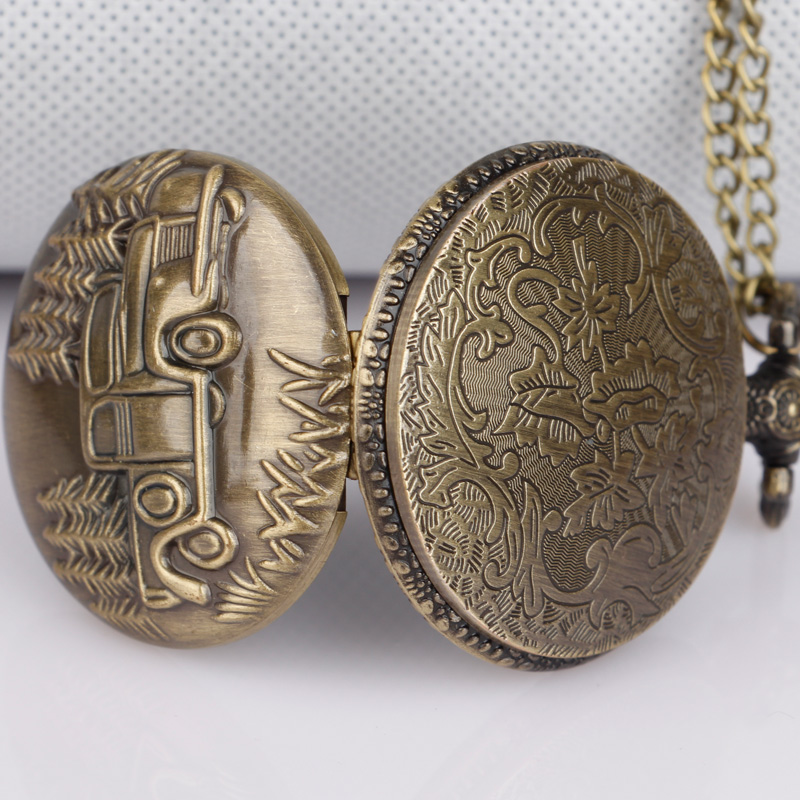 청동 자동차 트럭 석영 주머니 시계 목걸이 펜던트 남자 - Are Watches Jewelry Or Accessories 리뷰 및 가격