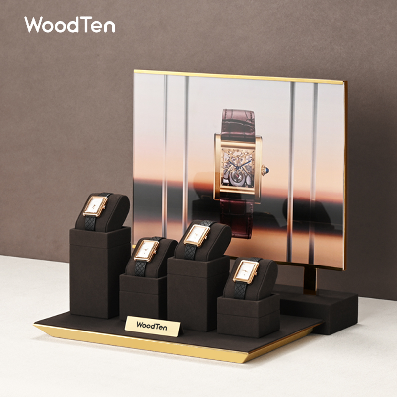 우드텐 마이크로화이버 시계 스탠드 손목시계 홀더 쥬얼리 - Jewelry Stand Watches 리뷰 및 가격