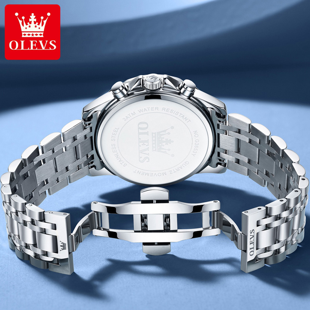 OLEVS 3653 브랜드 문페이즈 캘린더 남성용 시계 - Jewelry Inspired Watches 리뷰 및 가격