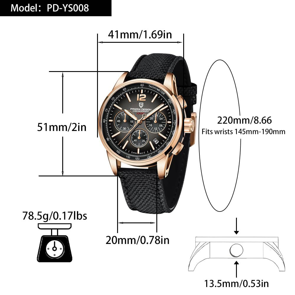 파가니 디자인 신형 남성 시계 41mm 크로노그래프 1 - Jewelry Inspired Watches 리뷰 및 가격