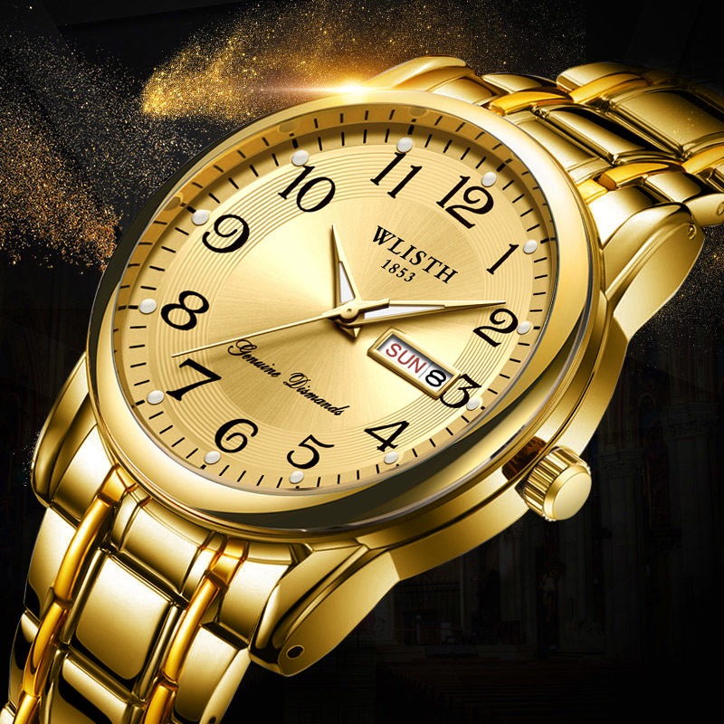 럭셔리 남성 쿼츠 시계 디지털 손목시계 달력 요일 야광 - Jewelry Style Watches 리뷰 및 가격