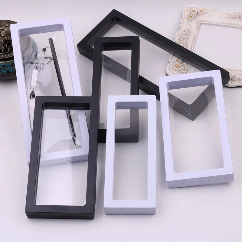 흰색 10개, 투명 플로팅 프레임 디스플레이 랙, 플로 - Jewelry And Watches Box 리뷰 및 가격
