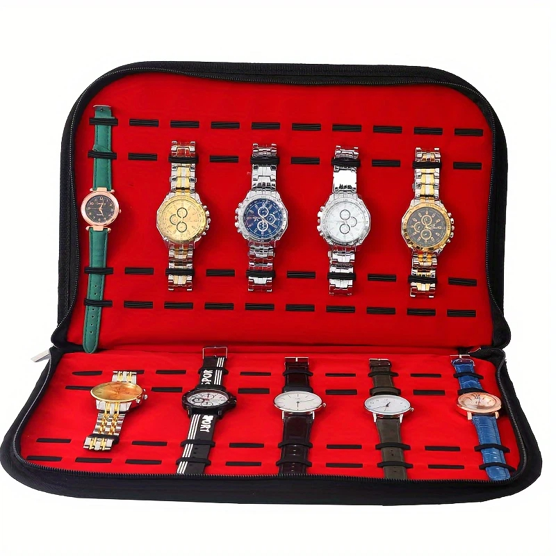 20 슬롯 시계 보관 가방 편리한 여행용 시계 파우치  - Jewelry Watches & Accessories 리뷰 및 가격