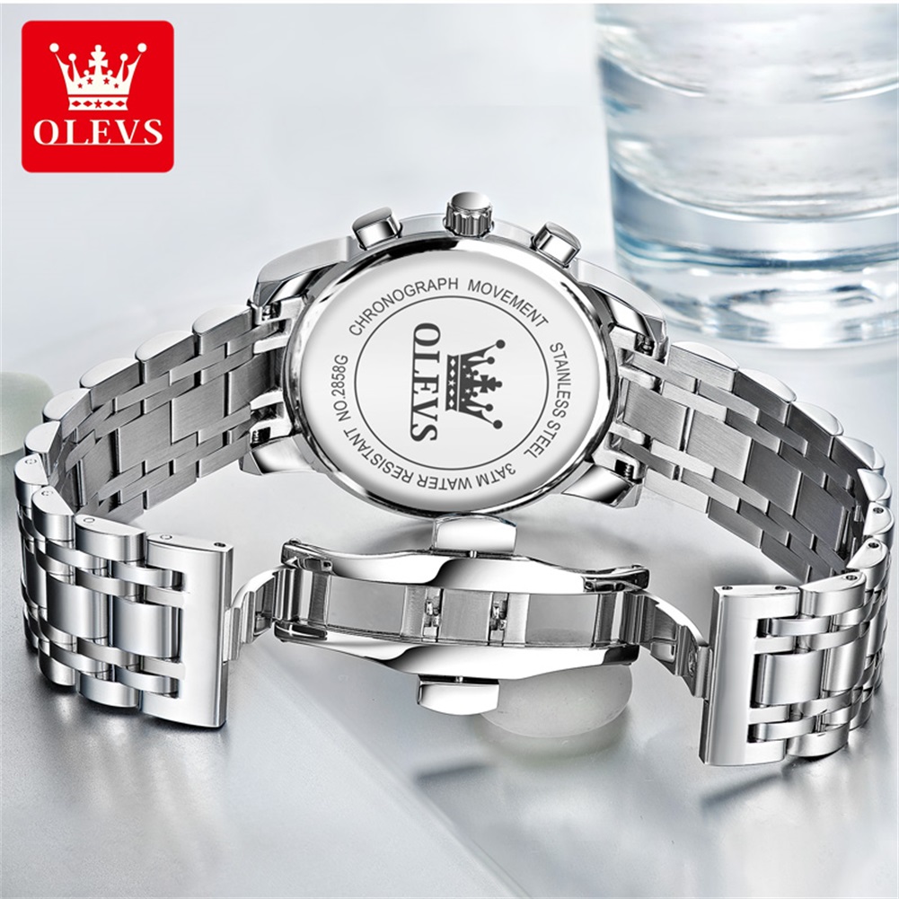 OLEVS 인기 남성용 시계 스테인레스 스틸 블랙 문  - Jewelry Inspired Watches 리뷰 및 가격