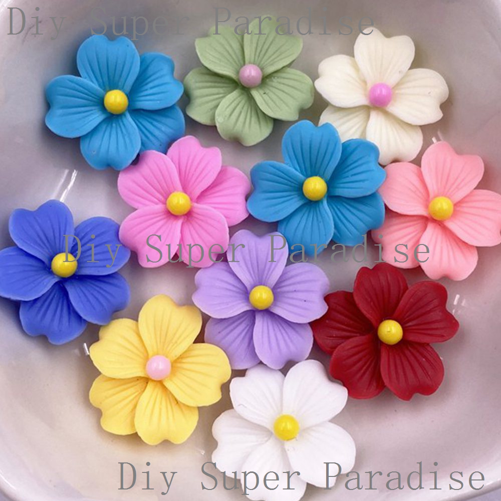 50Pcs 수지 다채로운 16mm 꽃 플랫 백 스톤 인 - Paradise Jewelry & Watches Llc 리뷰 및 가격