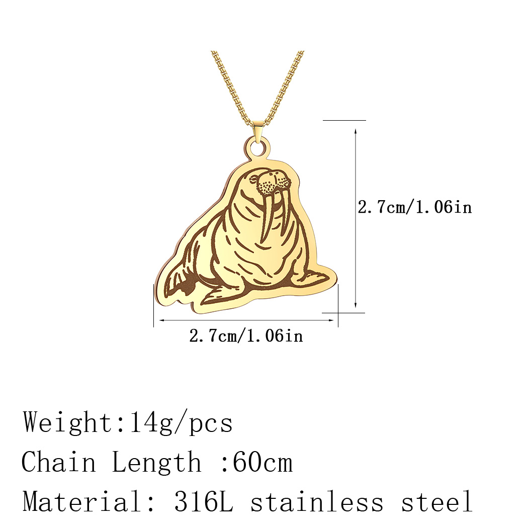 Kinitial 통통한 태평양 해마 목걸이, 스테인레스 - Pacific Jewelry & Watches Los Angeles 리뷰 및 가격
